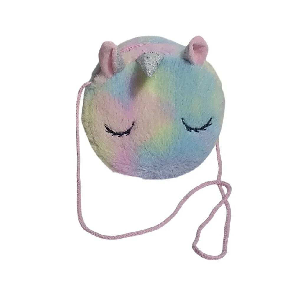 Pastel Unicorn‎ Plush Crossbody Bag
